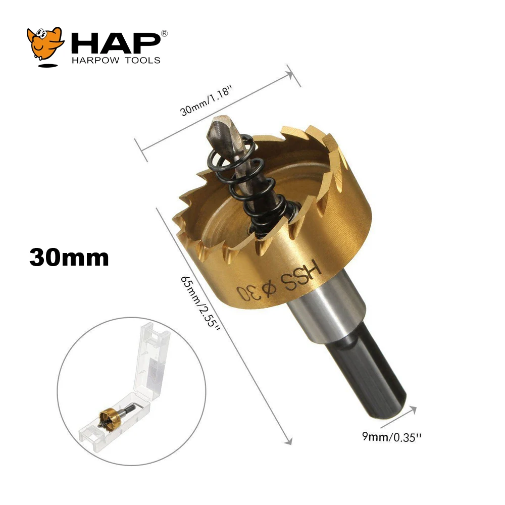 Hardware Tool Hole Saw Cutter Cast Iron Metal Drilling HSS Hole Saw Core Drill Bit with Drilling Depth 3mm