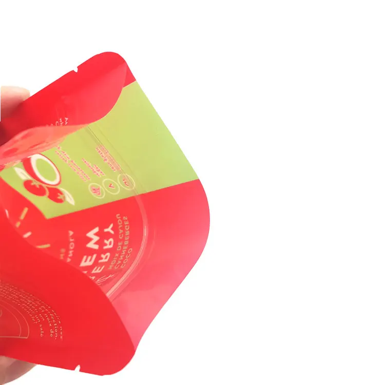 Custom mylar coconut cranberry stand up pouch resealable plastic cashew bag