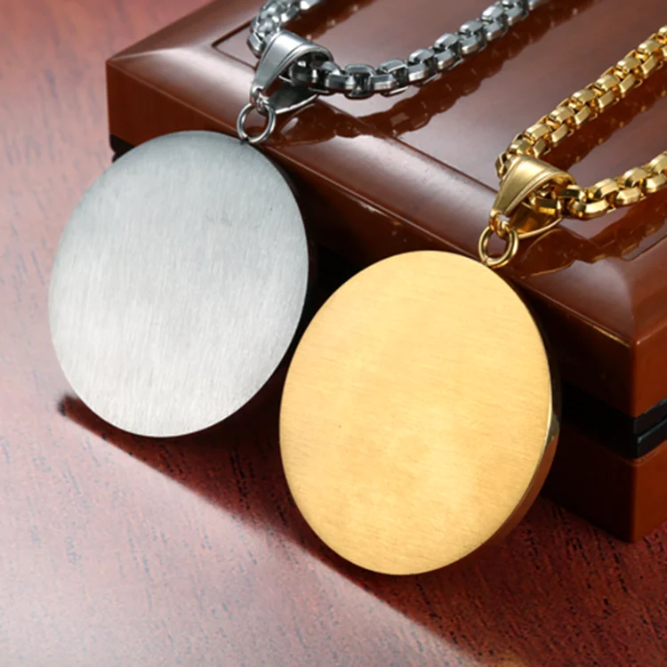 Custom Design Stainless Steel All Seeing Eyes Necklace FreeMason Horus Eye Pyramid Round Rhinestone Pendant