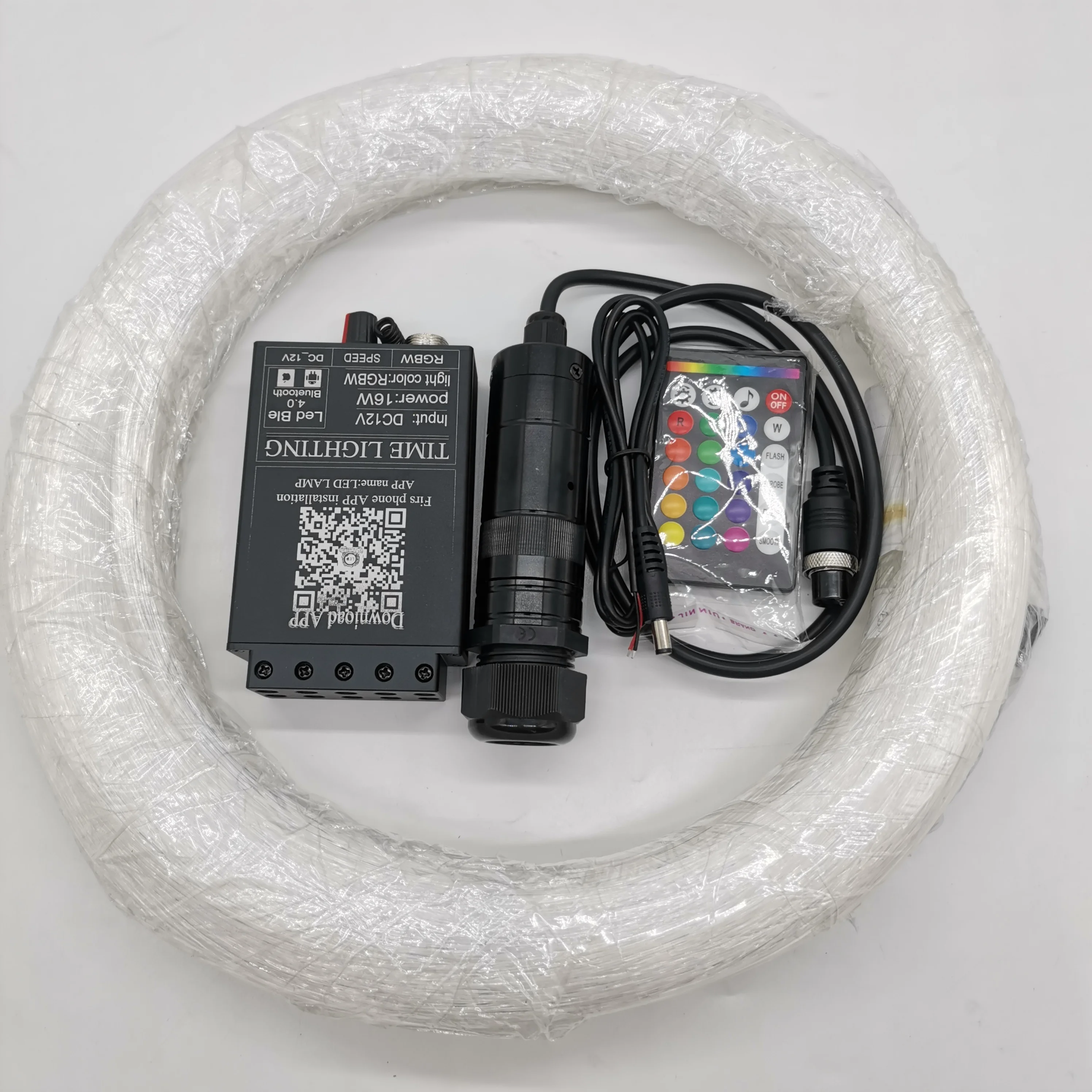 Starry sky and Meteor fiber optical light source 16W RGBW fiber optic lights  colorful remote control for car decoration