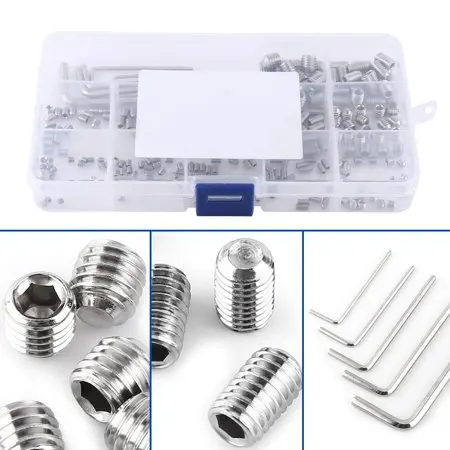 Din916 M3 M4 M5 M6 screw stainless steel hex socket grub set screw