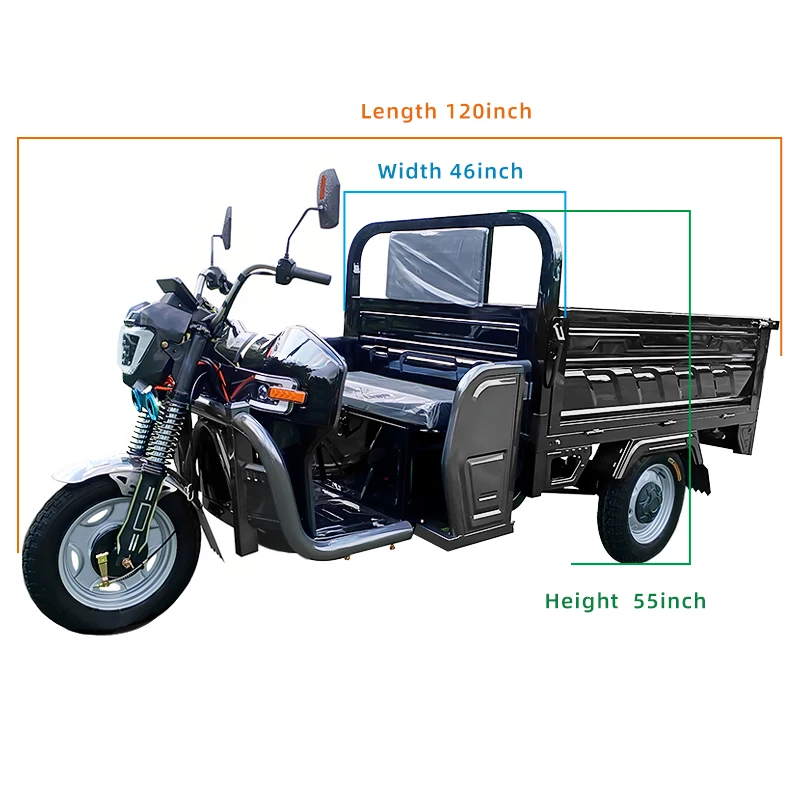 Good quality stainless steel car adult truck electric motorcycle for carry goods