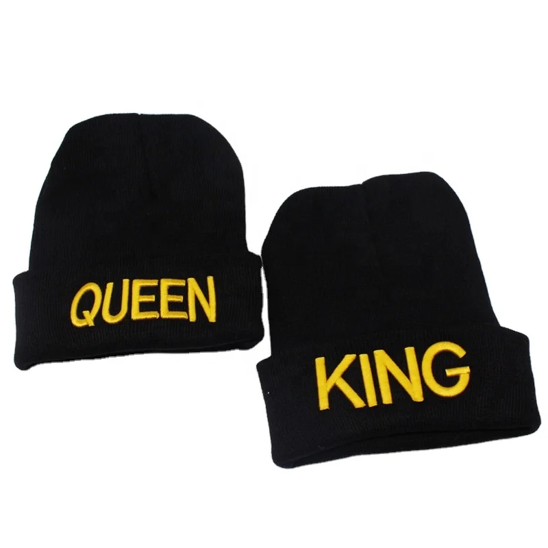 Lulu&lucy African Black women Embroidered Queen Satin-Lined Beanie Hat