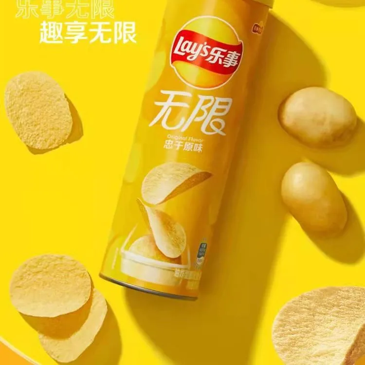 104g Hot Sale Canned Multi-Flavor Lays Classic Potato Chips Healthy Exotic Snacks  Chips