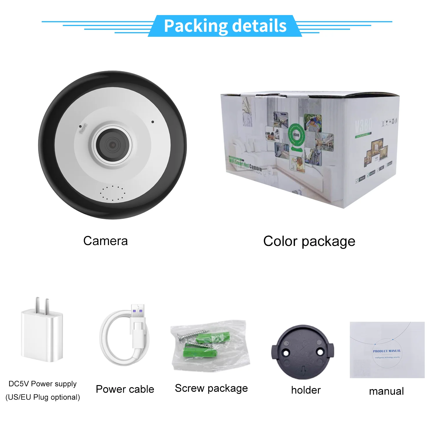 VR 360 Degree P2P Intelligent Panoramic Security camera V380 HD Wireless Smart WIFI Fisheye CCTV Camera Light Bulb