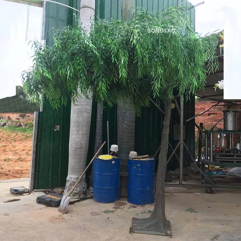 wedding table artificial weeping willow tree figurines bonsai tree artificial weeping willow tree