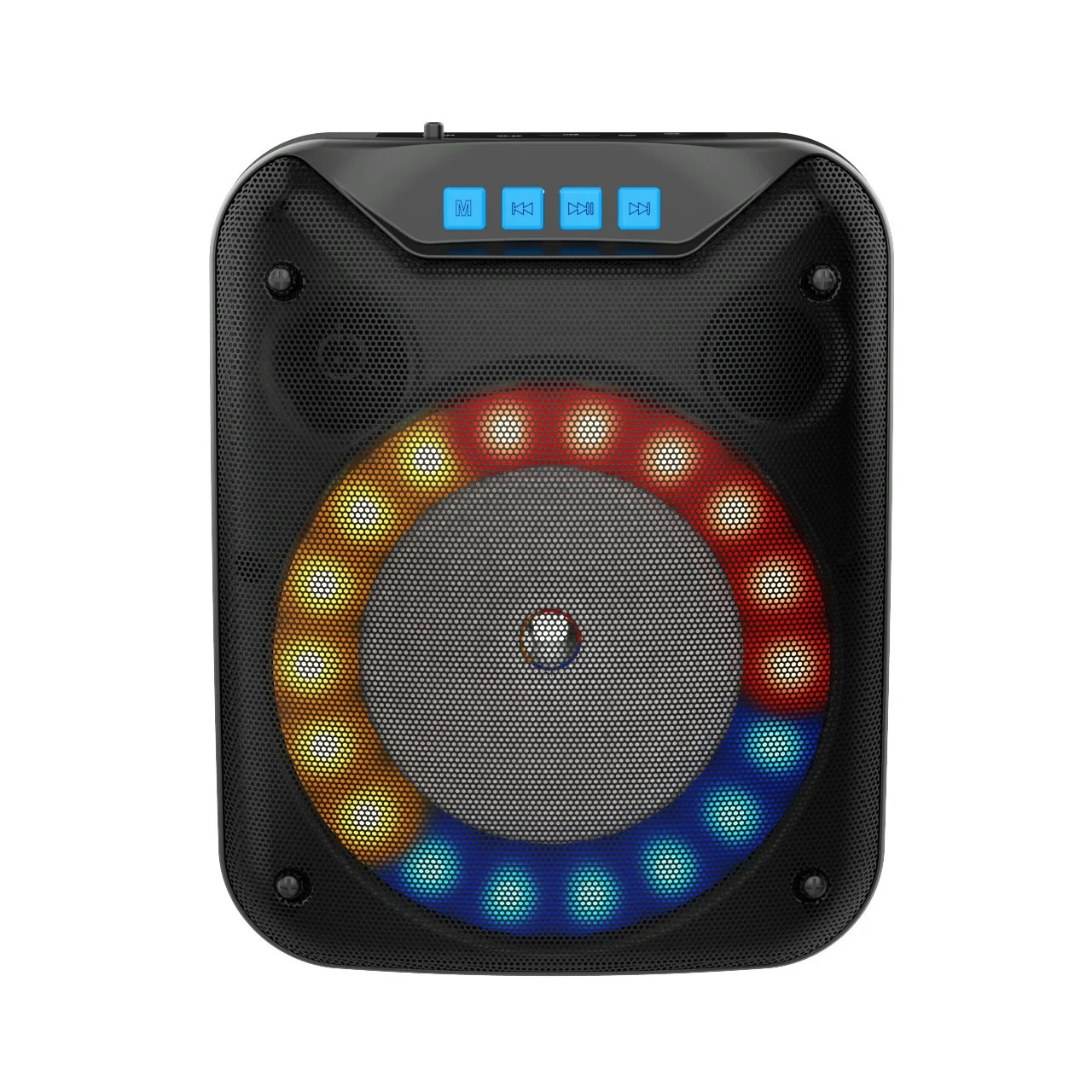 
4 inches 60mm Magnet Portable Speaker Handle Speaker 7W Wireless Outdoor Speaker With Colorful Lights 