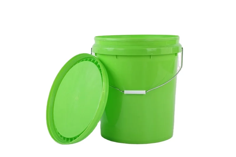 Hot Sale 20 L Plastic Pail With Red Spout Lid For Oil Packin/ Industrial Plastic Pails With Lids