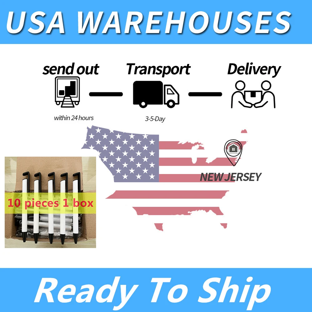 Sublimation Ink Pens usa warehouse Free shipping And Mobile Phone Stand Full Printing Ballpoint Sublimation Pens