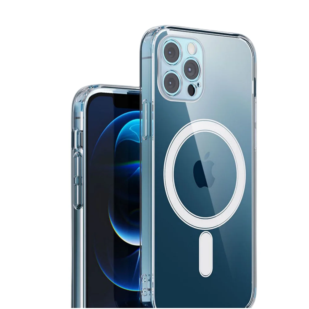 Clear Wireless Charging Phone Case For Iphone 13 Pro Max Tpu Magnetic Suction Cell Phone Case For Iphone 12 13 14