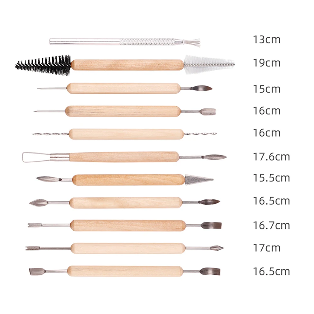 Huichuang Wholesale Stainless Steel Clay Sculpting Tool Ceramic Pottery Carving Modeling Indentation Tool Set Art Supplies