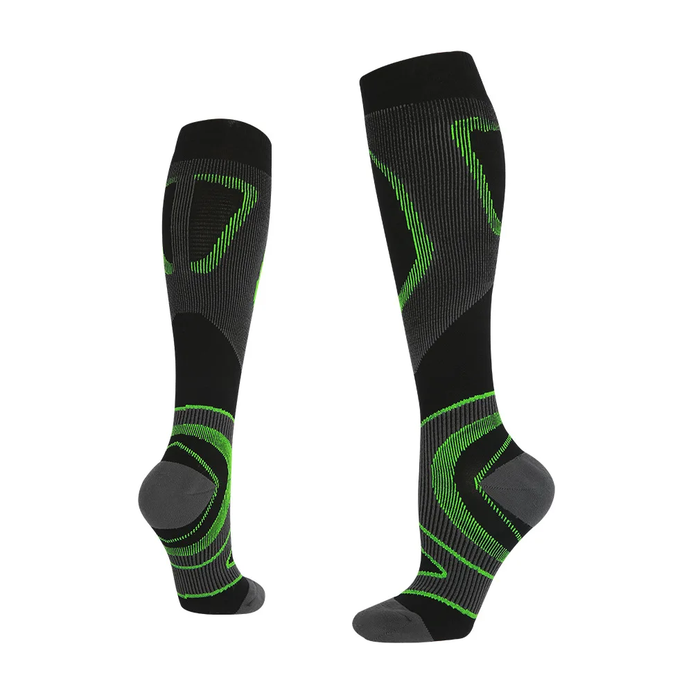 High Quality Adult Unisex Compression Long Running Basketball Football Sport White Socks