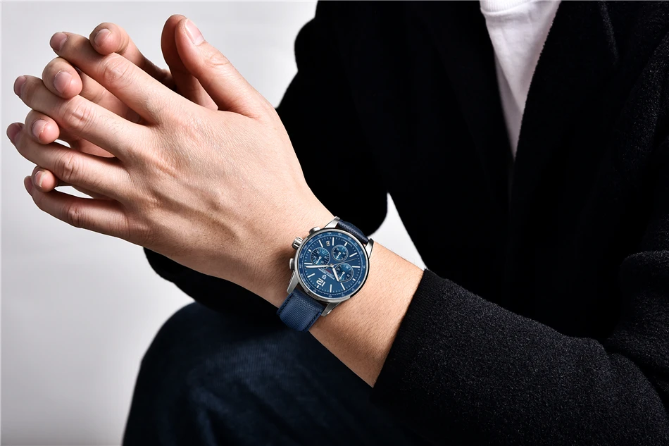 Pagani Design YS008  Quartz Movement Chronograph Date Week Dial New Model Luxury Men Watch Hardlex Japan Miyota Wristwatches