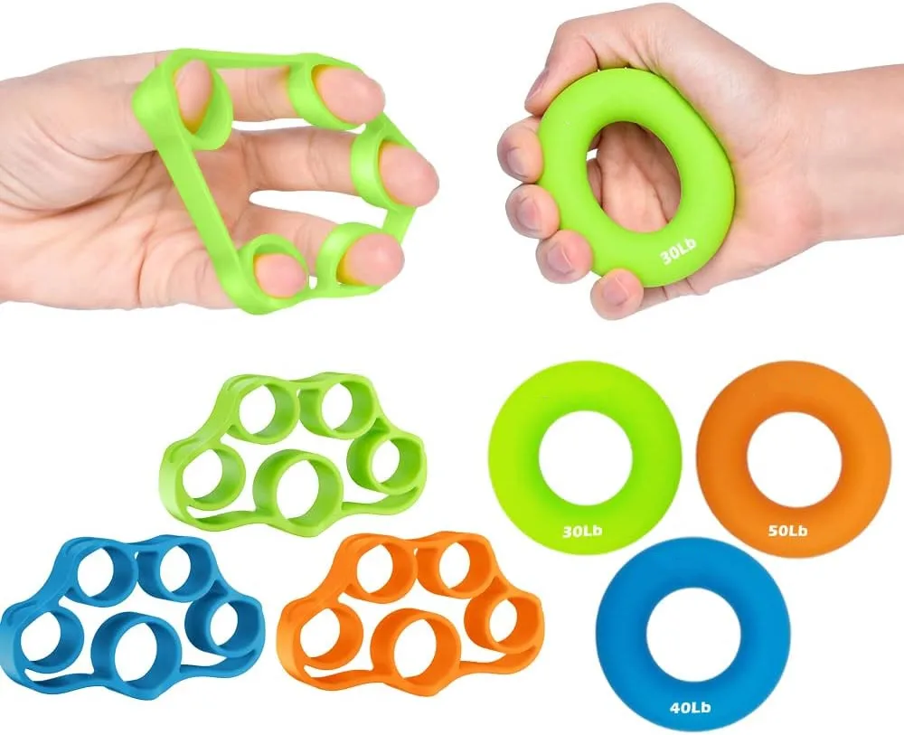 Wellshow sport  Forearm and Finger Strengthener Exercise Hand Grip Silicone Grip Ball Enhance Finger Power Tools
