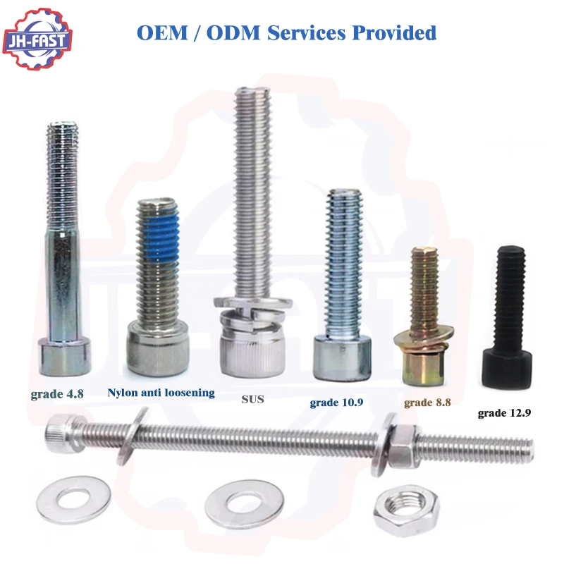 Stainless Steel A2 A4 304 316 Din 912 Allen Bolt M2 M2.5 M3 M4 M5 M6 M7 M8 M10 Hex Socket Head Cap Screw Inner Hexagon Screws