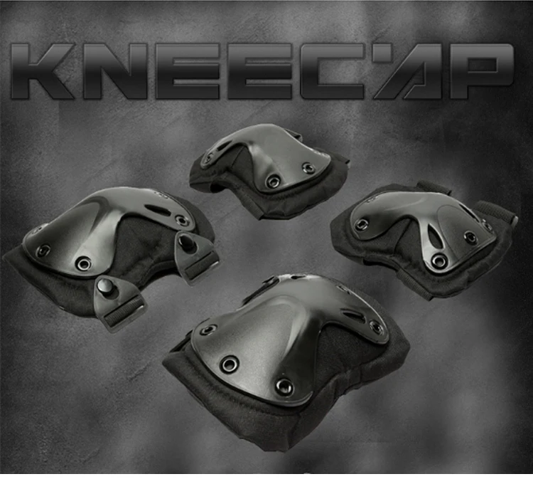 Factory 4 pieces sports knee support protector Tactical elbow & knee pads