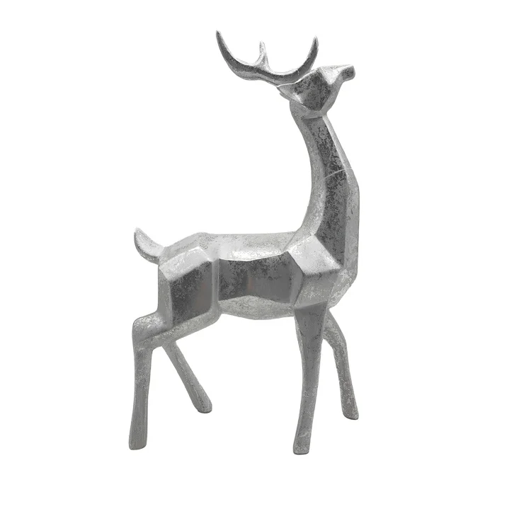 Оптовая продажа, золотой, серебряный, полимерные изделия Deers, предмет для офиса, Рождественское украшение