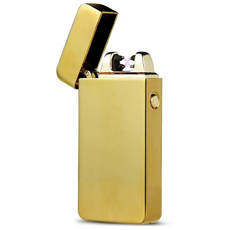 Smoking Lighter FR-607 USB Rechargeable Metal Flameless Windproof Cigarette Party Lighter Business Gift Electronic Camping