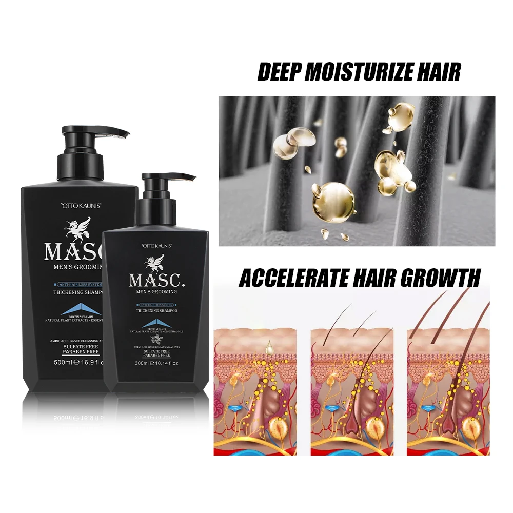 Private Label Sulfate Free Rosemary Tea Tree Oil Hair Loss Therapy Hair Thickening Growth Shampoo