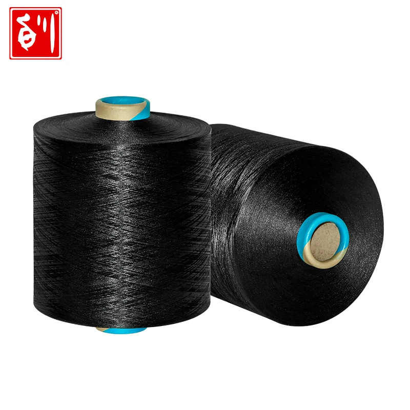
Baichuan 100% recycled polyester DTY yarn eco-friendly yarn on cones for knitting 