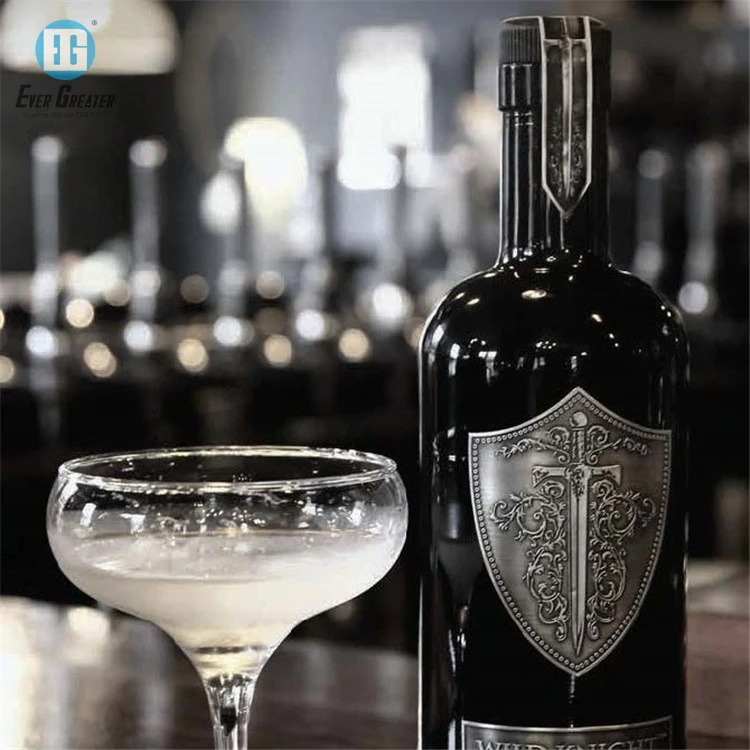 Luxury Classical Copper Retro Style Customized Metal Label for Decanter Wine Whisky Rum