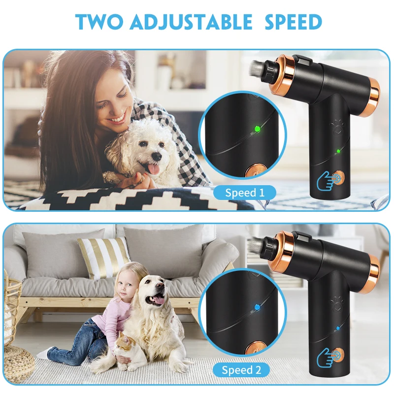 USB Rechargeable Dog Cat Nail Grinder Nail Trimmer Pet Nail Scissors and Grooming Trimmer for Pets