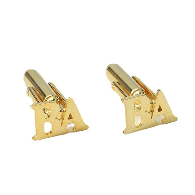 OEM Custom Personalized Names Cuff links Customise Wedding Groom Stainless Steel Initials Letters Cufflink for men