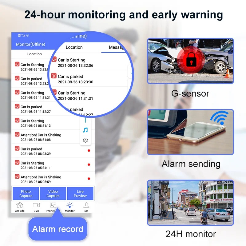 HD 720P WiFi 360 Degree 4 Channel Cameras Android 8.1 12 Inch Way 4G Rear View Mirror Car Dvr Dash Cam With ADAS GPS Navigation