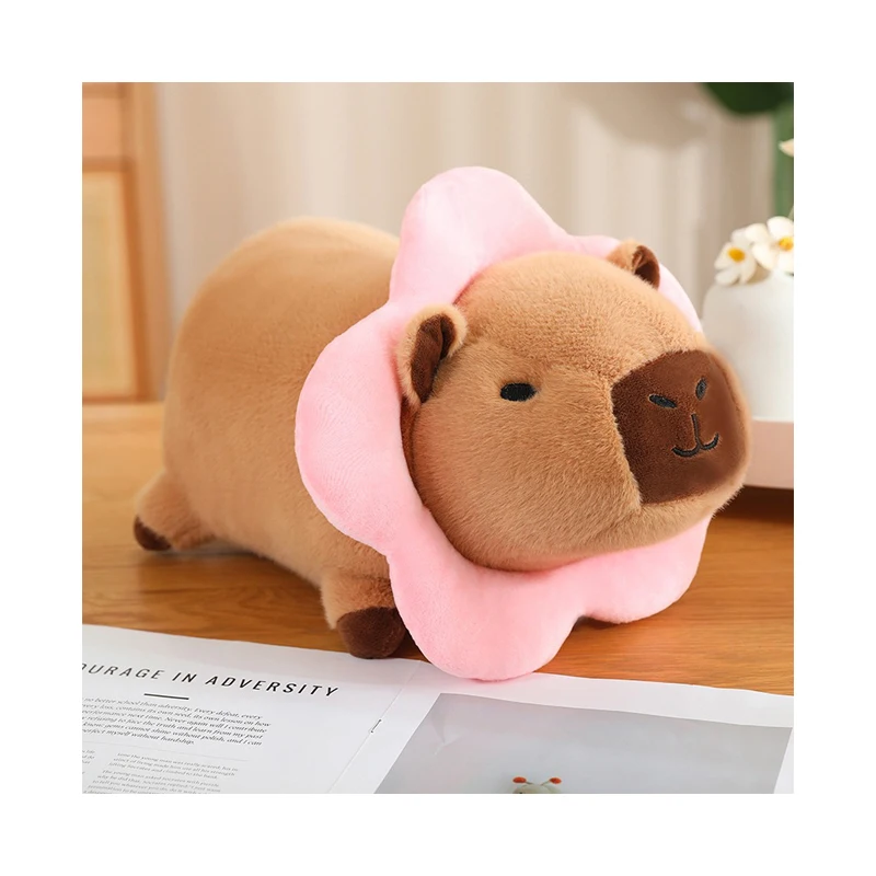 Hot Selling Capybara With Headgear Soft Doll Water Guinea Pig Plush Toy Cute Fat Capybara Plush Toy
