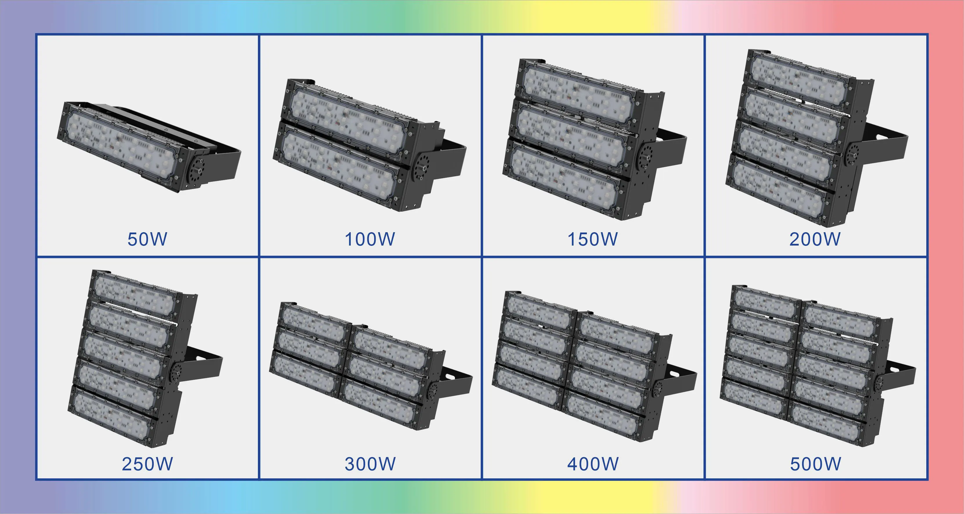 Высокий люмен Ip65 Водонепроницаемый 50 100 150 200 250 300 400 500 ватт прожектор уличный светодиодный проекционный свет Rgb