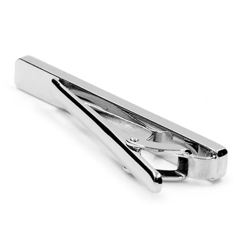 Wholesale Silver Black Sublimation Tie Clip Custom Mens Suit Shirt Trendy Jewelry Tie Bar Tuxedo Fashion Accessory Tie Pin
