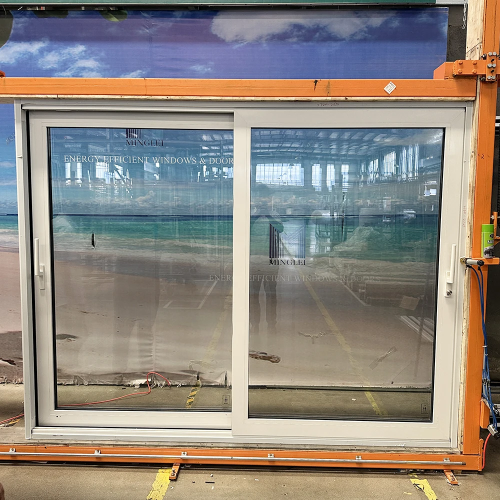 Minglei Exterior High Insulation Thermal Break Aluminum Triple Glass Sliding Patio Door System