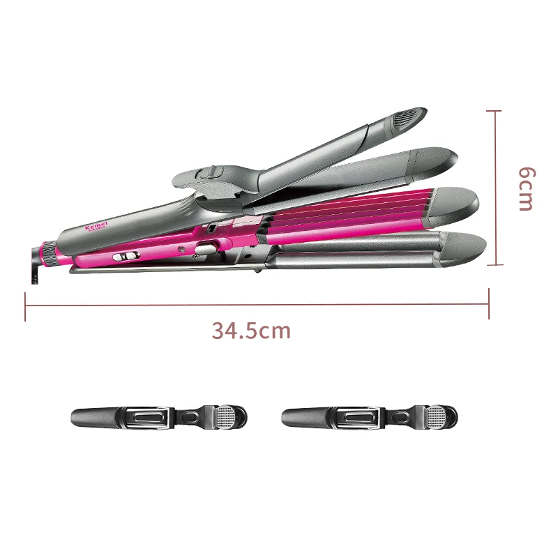 Kemei KM-1396 Professional 4 In 1 Hair Curling Iron High Power Constant Temperature Hair Curler