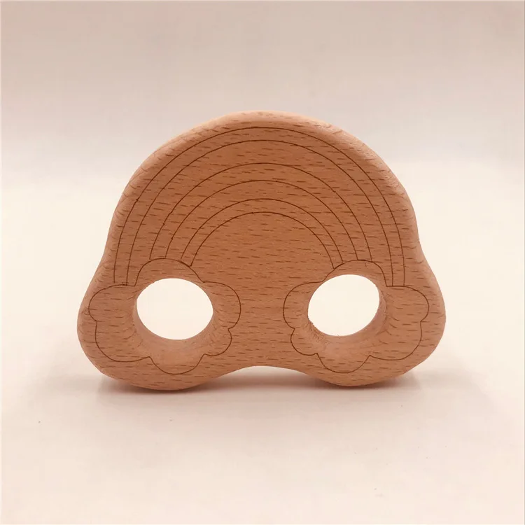 Beech wood molars rainbow crafts ornaments baby teething toys