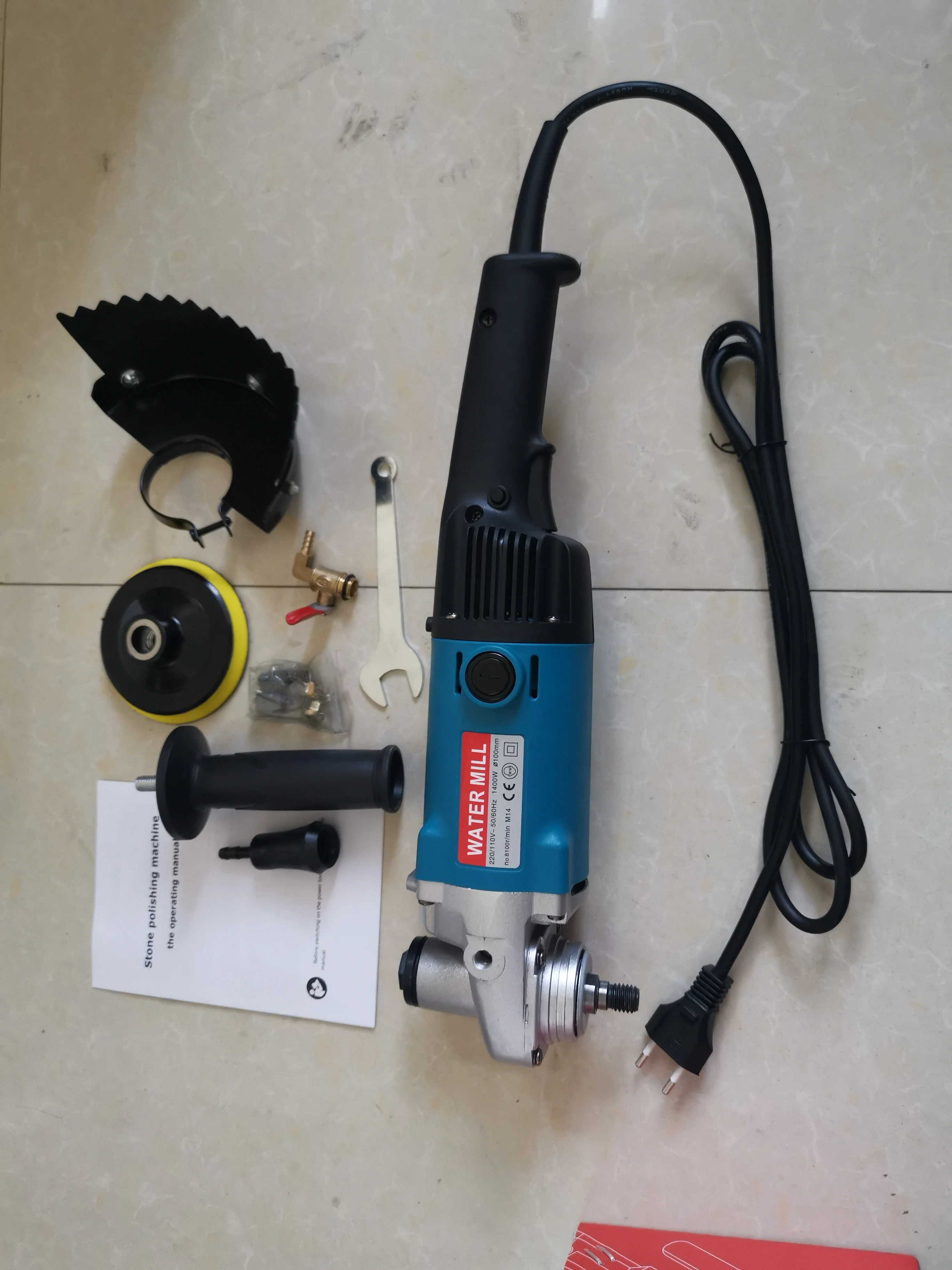 KONSUN KX-P3019 Model hot sell 1400w 4 inch wet stone grinder / water grinder