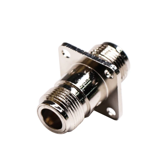 4 Hole Panel Mount N Crimp Female Jack Connector for Coaxial Cable RG58 RG142 RG400 LMR195