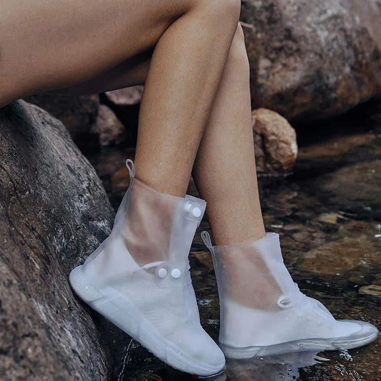 Прочный резиновый пластиковый нескользящий латексный водонепроницаемый силиконовый чехол для обуви от дождя