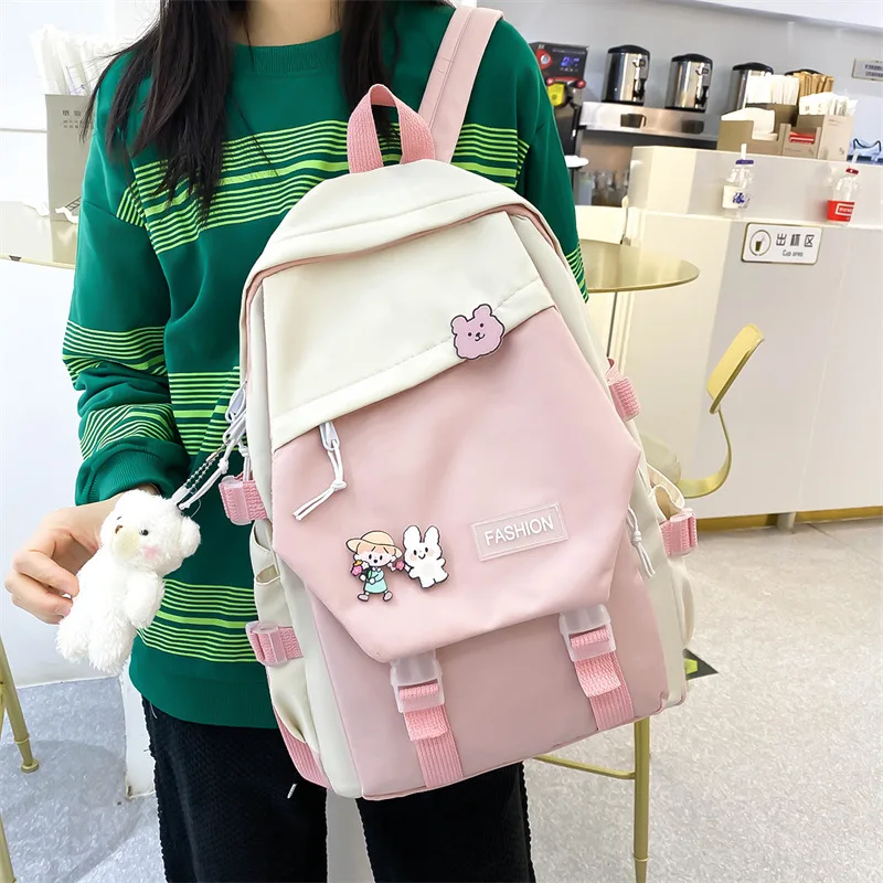 Japanese style backpack student schoolbag college style casual men and women backpack