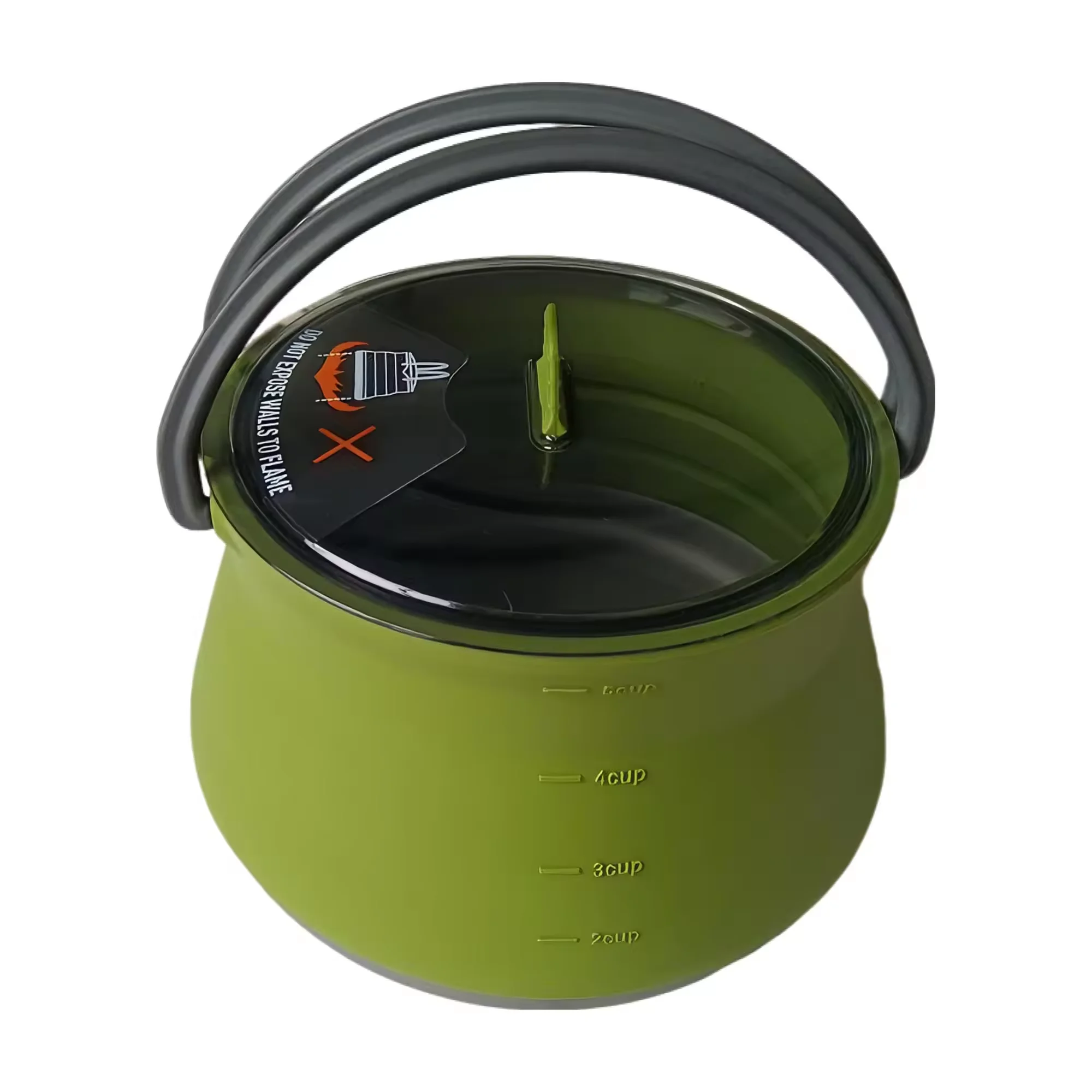 Ultralight Outdoor Camping Cookware Set Resistant To Stains Silicone Folding Kettle Soup Pot Camping Portable Tableware