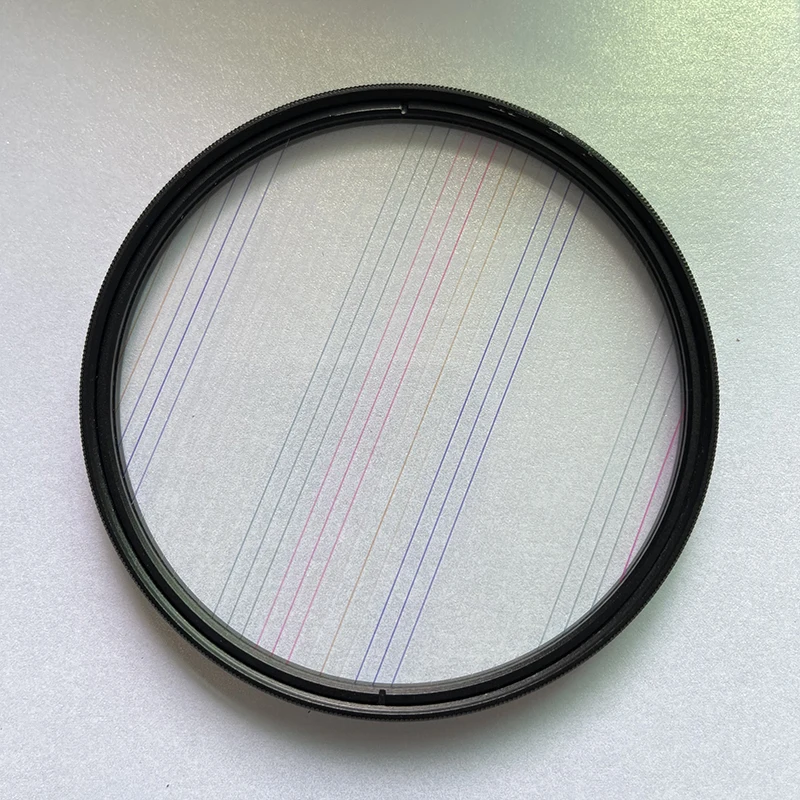 Color camera filter for 82mm  camera lens stripe star light lens wire-drawing prism