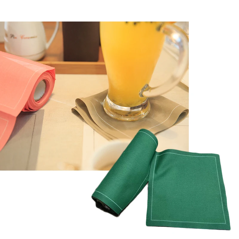 21.3*21.3cm Disposable Cocktail Cloth Napkins Cotton for Party