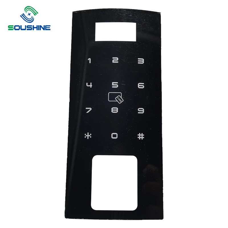 Slider Control Tempered PMMA Acrylic touch glass membrane switch keypad Panel
