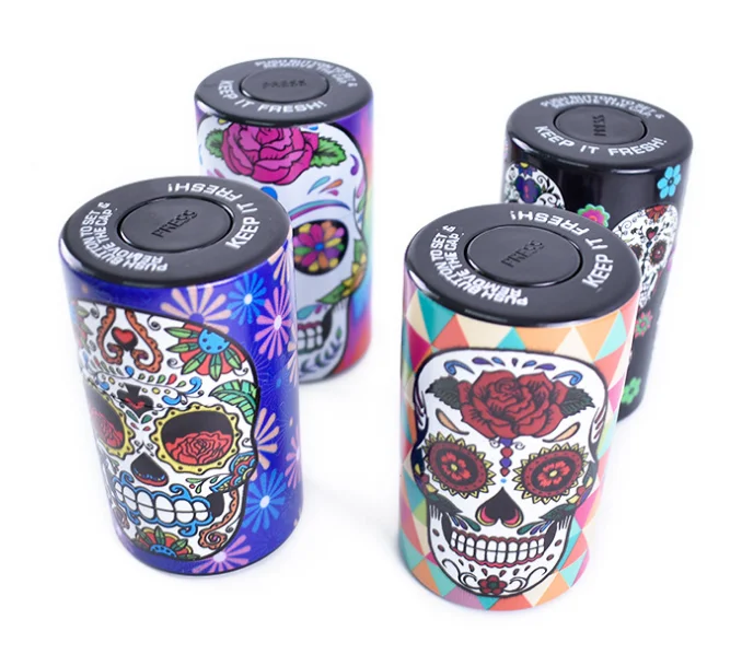 
Custom Design Plastic Airtight Herb Stash Jar Smell Proof Tobacco Spices Storage Cans Container Bottle(280 ml) 