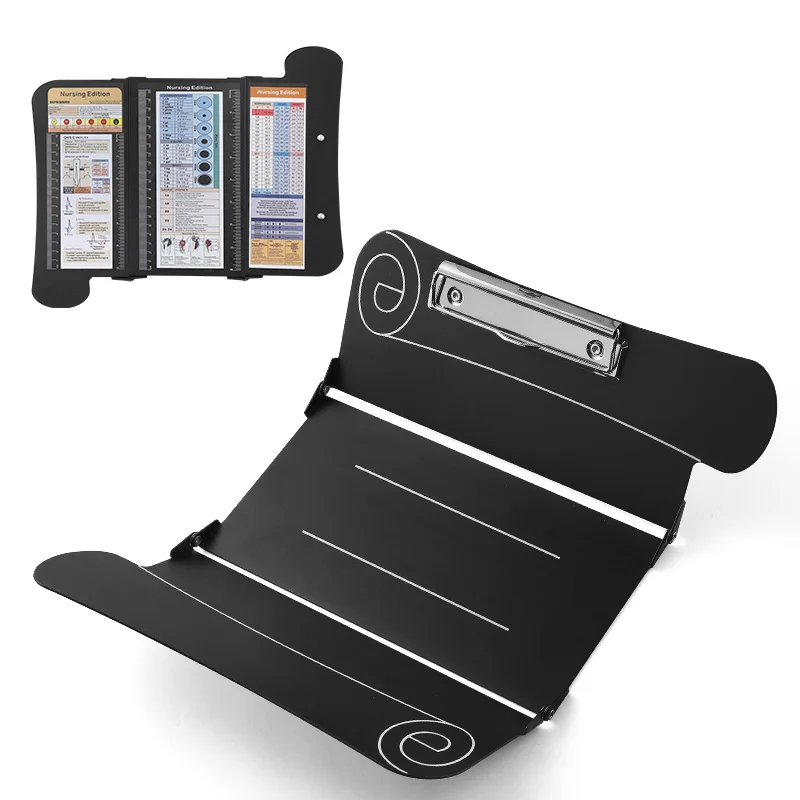 Nursing Clipboard With Nursing Medical Edition Cheat Sheets 3 Layers Aluminum Foldable Nurse Clip Boards Notepad For Students