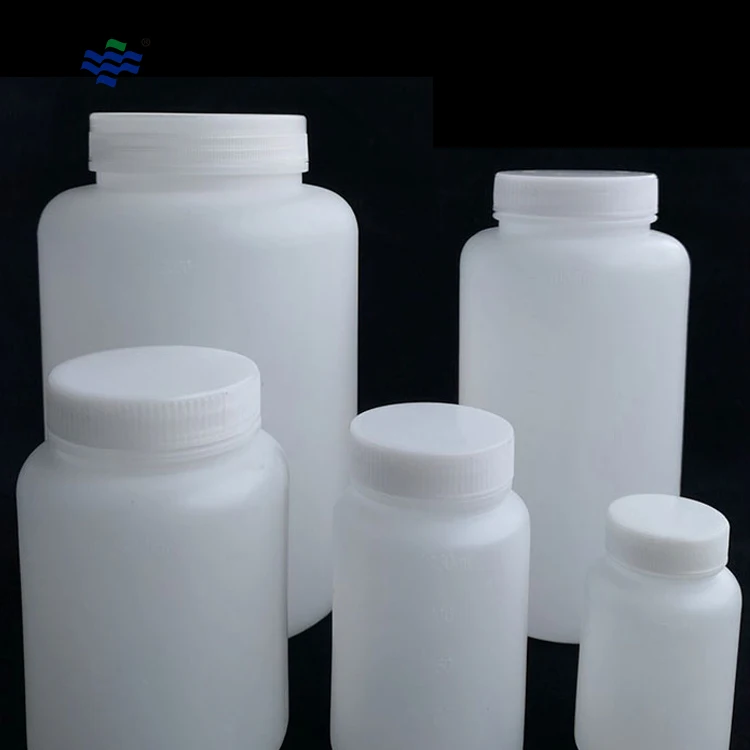 Biochemistry Reagents Plastic Bottle for hdpe White Medical Plastic Bottle Reagent with Wide Mouth in Laboratory Use