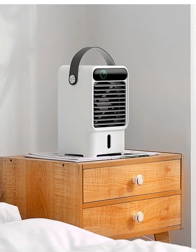 Mist Portable Small Desktop  Home Office Dorm Cooling Fan Mini  Personal Air Cooler Air Conditioner Fan