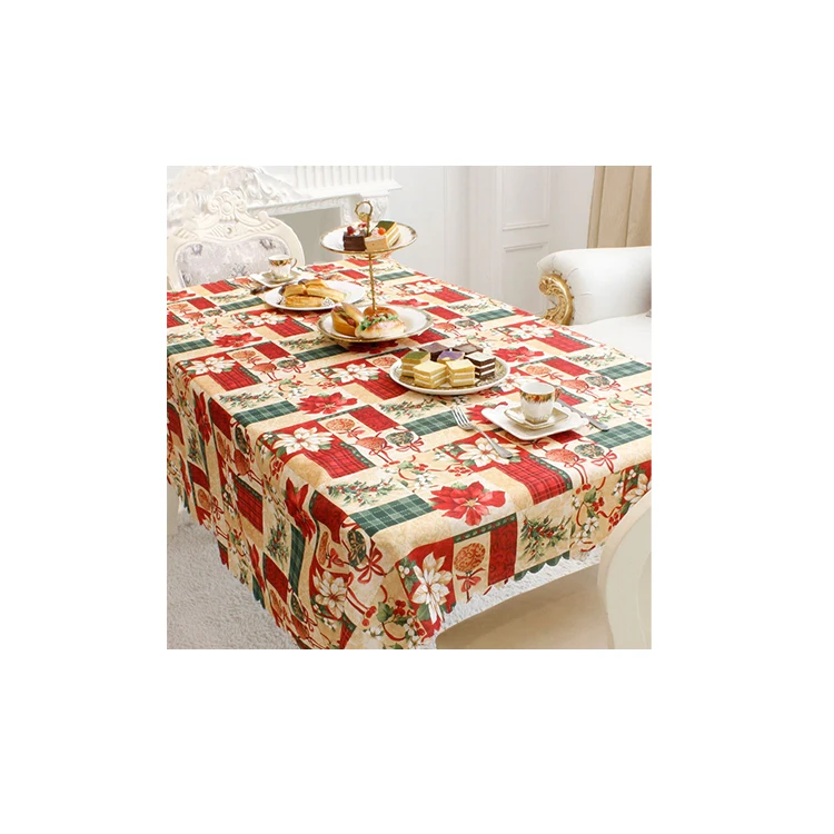 
Christmas table decoration fabric printed tablecloth creative Christmas table decorations 