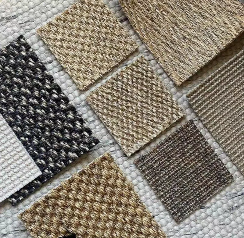 Manufacturers Wholesale Sisal Jute Tea Room Zen Straw Horizontal Cat Scratching Living Room B&B Hotel Linen Mat Sisal Carpet Mat