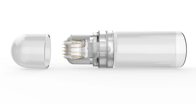 Vesta новая титановая микроигла гидравлический ролик 64 золотые наконечники Derma Roller Bottle