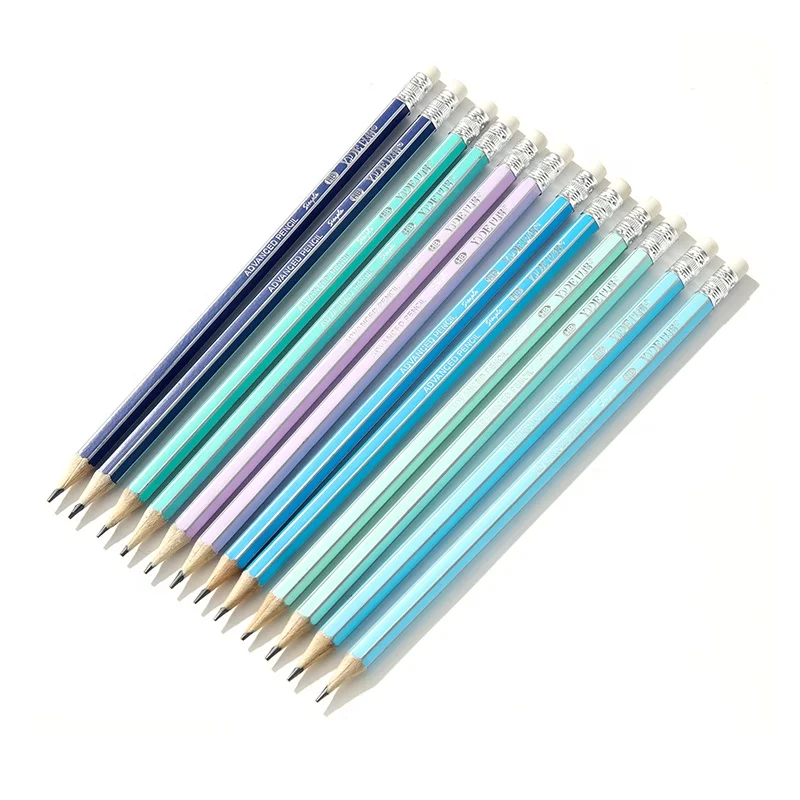 China factory wholesale bulk nature custom HB wood pencil with eraser